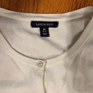 Lightweight cream Land’s End cardigan